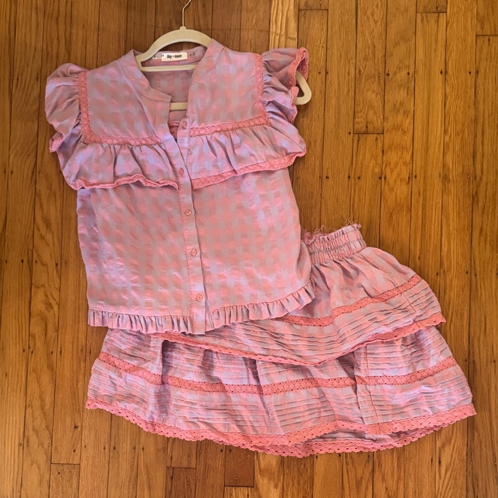 Pink Ruffled Women's Dress